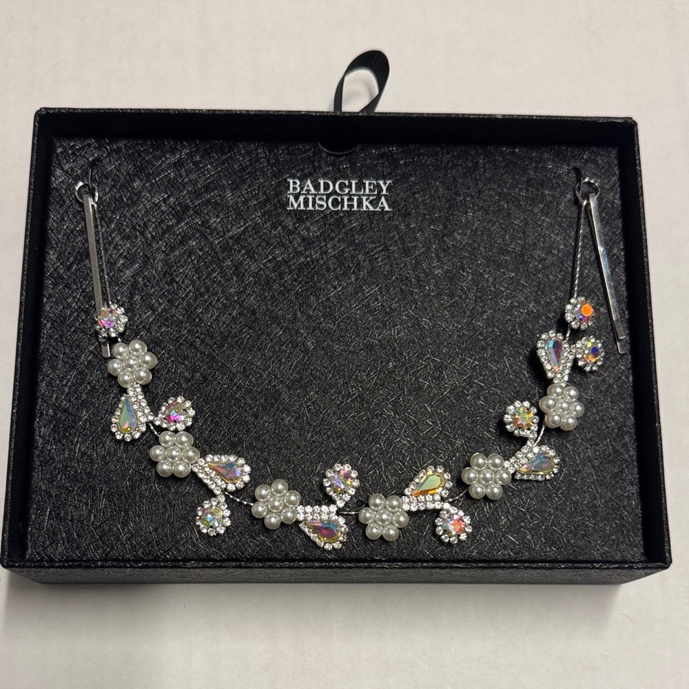 Badgley Mischka Iridescent Hair Vine